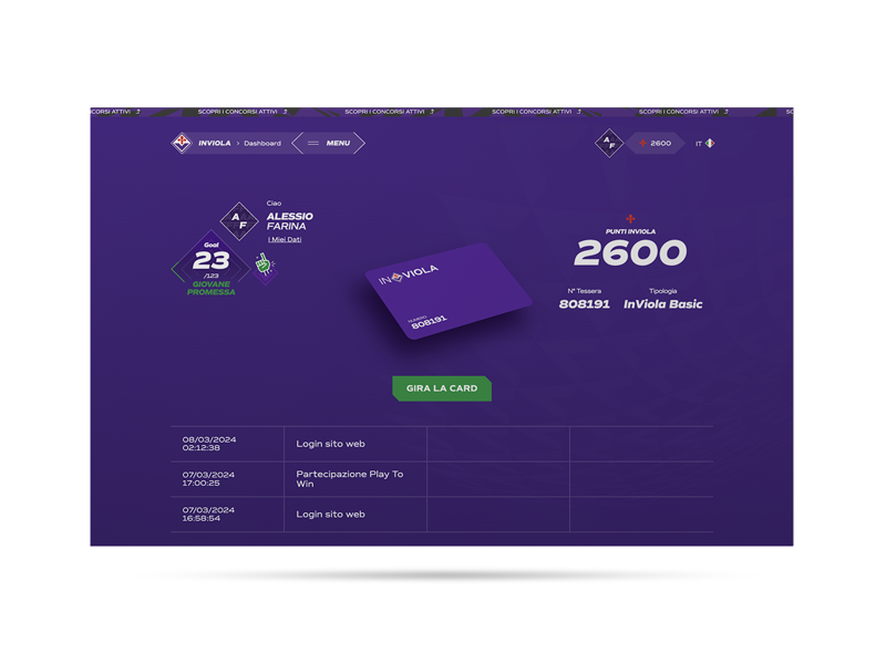 Sviluppo piattaforma di Engagement e Loyalty di InViola