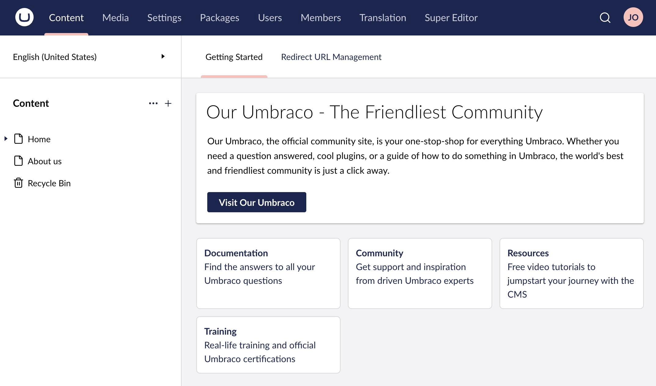 Umbraco Dashboard