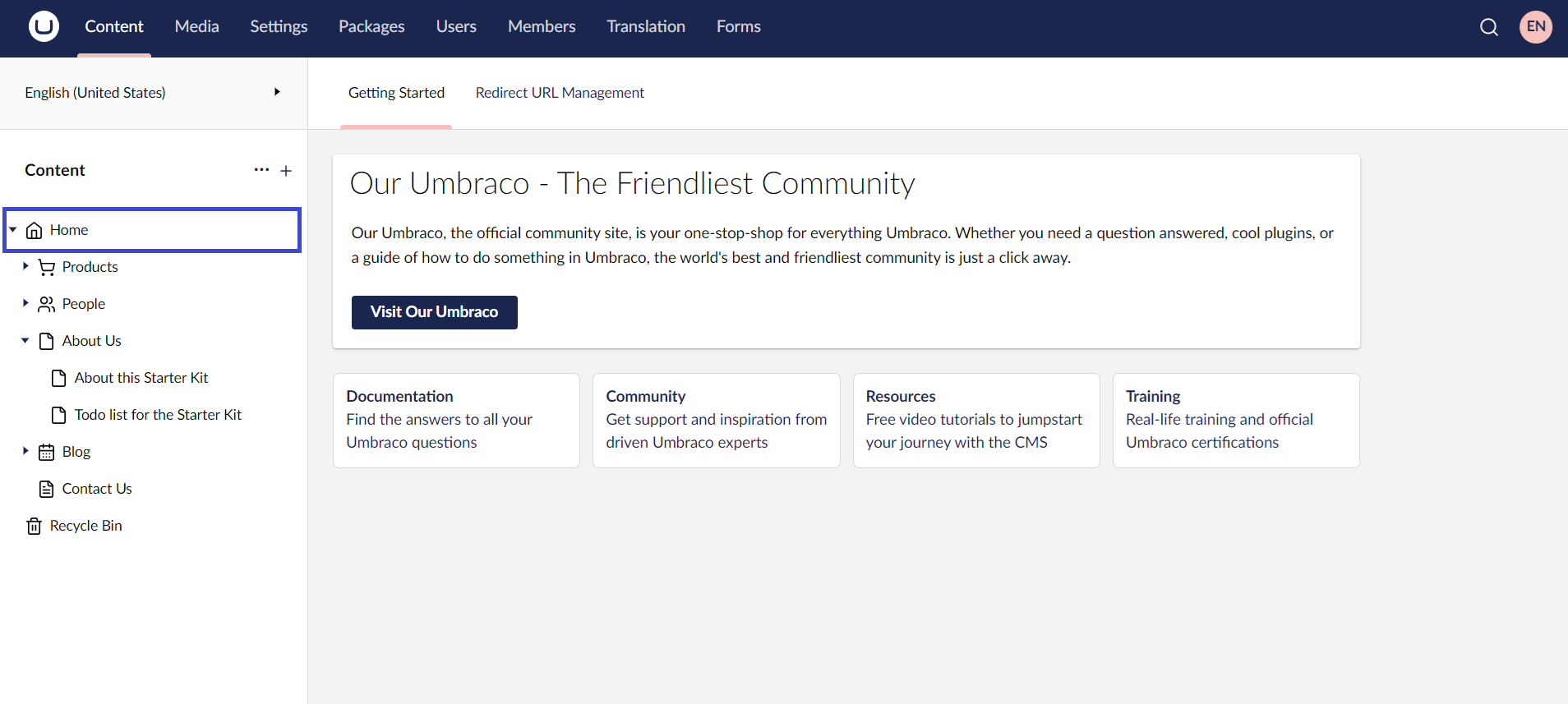 Umbraco Backoffice Nodo
