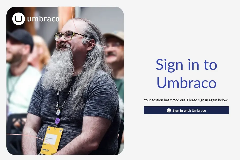 Umbraco Schermata di timeout