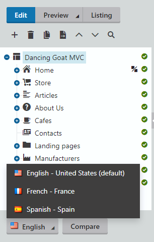 XTR K13 Modifica del contenuto di siti web multilingue