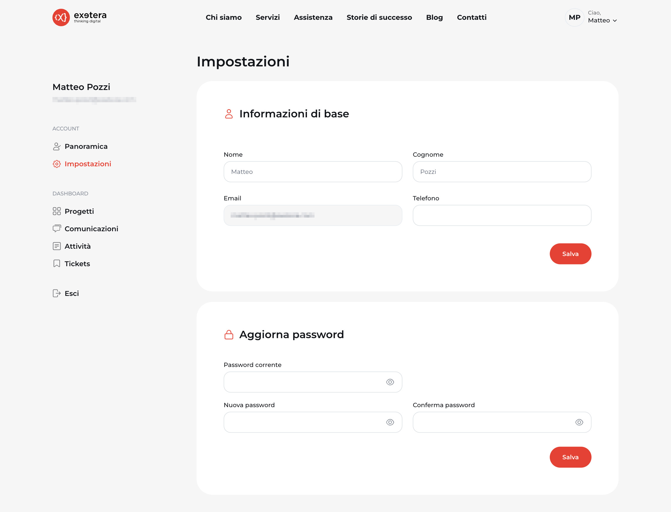 Doc Area Clienti Impostazioni