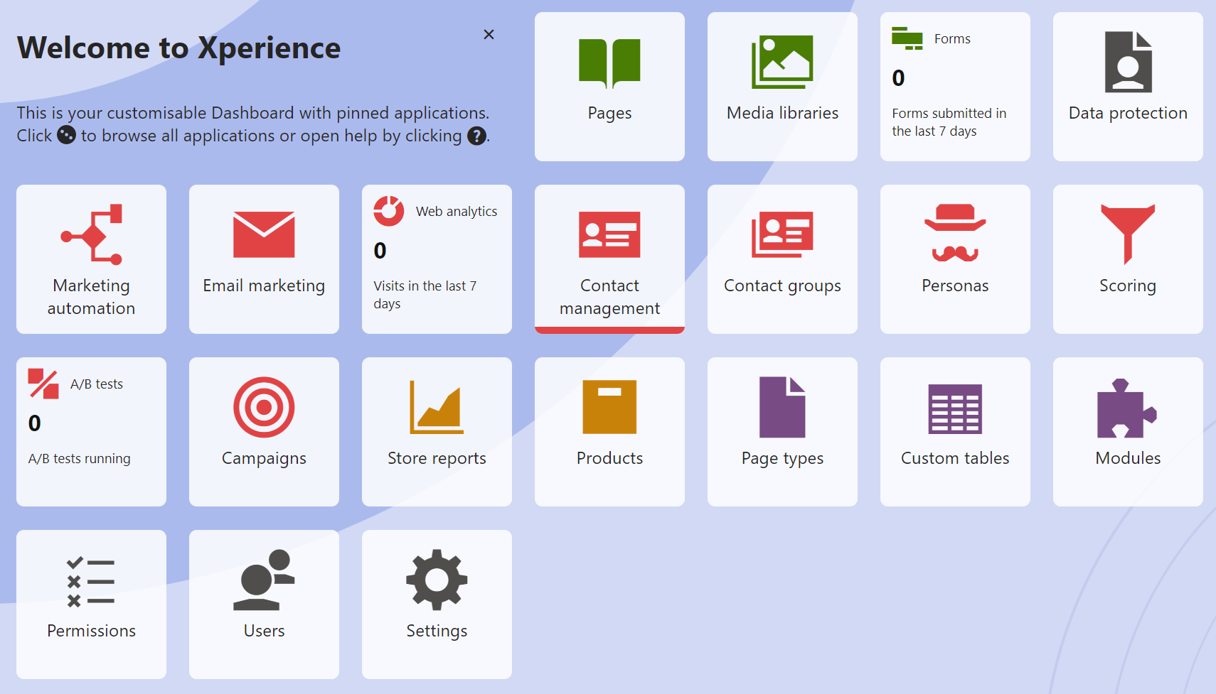 XTR X13 Utilizzo dell’interfaccia di Xperience