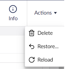 Umbraco Eliminare e ripristinare pagine Ripristinare una pagina eliminata dal cestino Azioni
