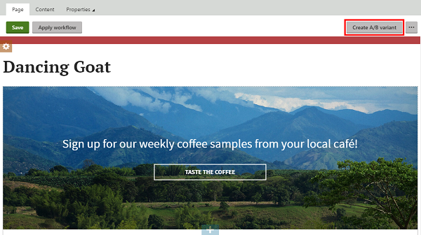 Docs K13 Test A/B delle pagine Creazione di test A/B