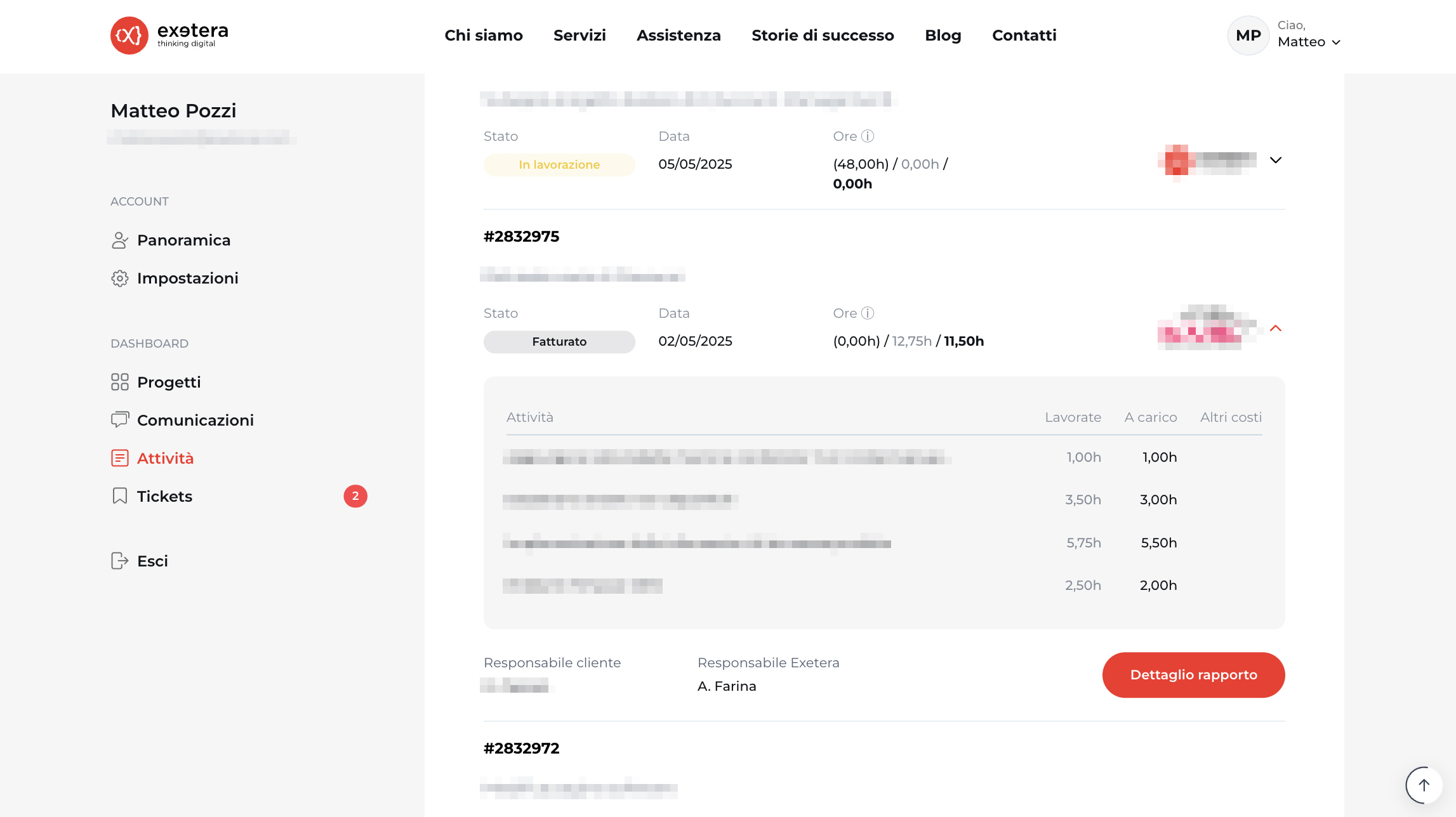 Doc Area Clienti Attività Dettaglio
