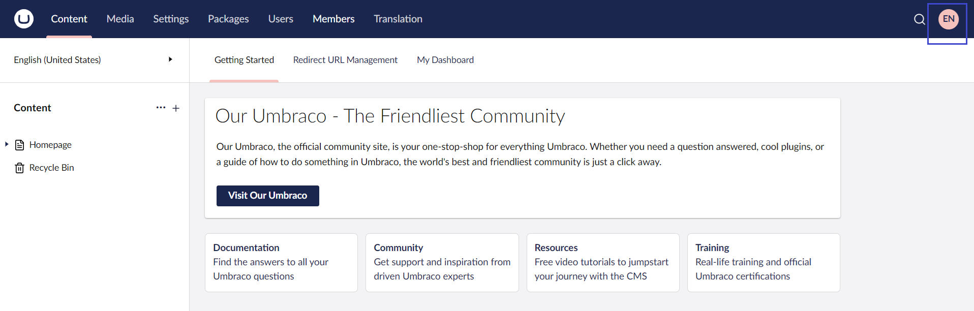 Umbraco Disconnettersi (Logging out)