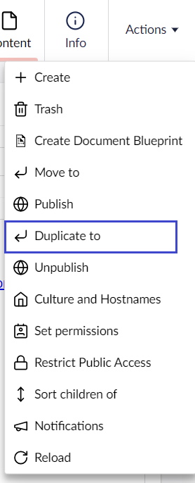 Umbraco Copiare una pagina Opzione 2
