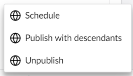 Umbraco Save and publish