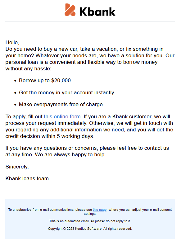 XTR XbyK Statistiche email