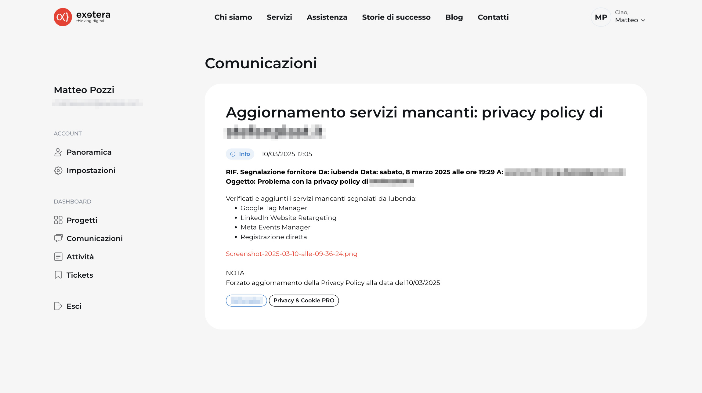 Doc Area Clienti Leggere una comunicazione