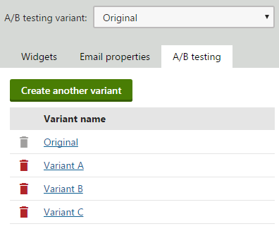 XTR K13 Test A/B delle email di marketing Creazione di A/B test per le email di marketing Variants