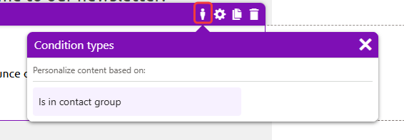 Xperience Creare email in Email Builder Personalizzare i widget Personalizza