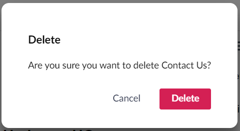 Umbraco Eliminare e ripristinare pagine Svuotare il cestino Conferma dell'eliminazione